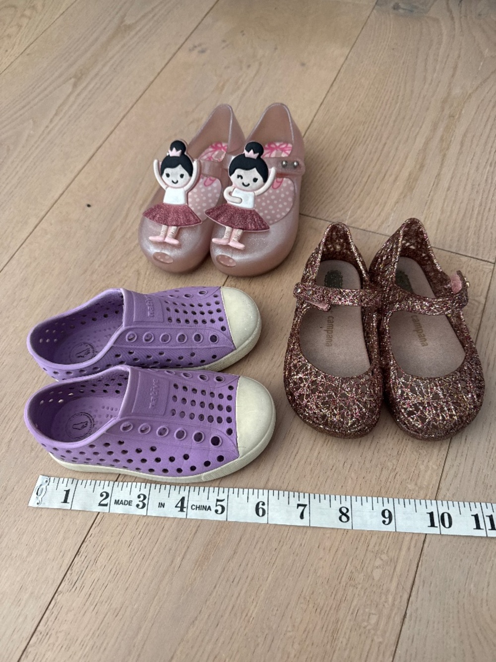 Size 7 toddler mini melissa and native shoes